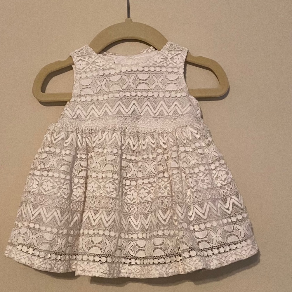 The Children’s Place White Lace Dress 3-6M
